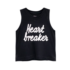 HEART BREAKER GIRLS CROP SINGLET